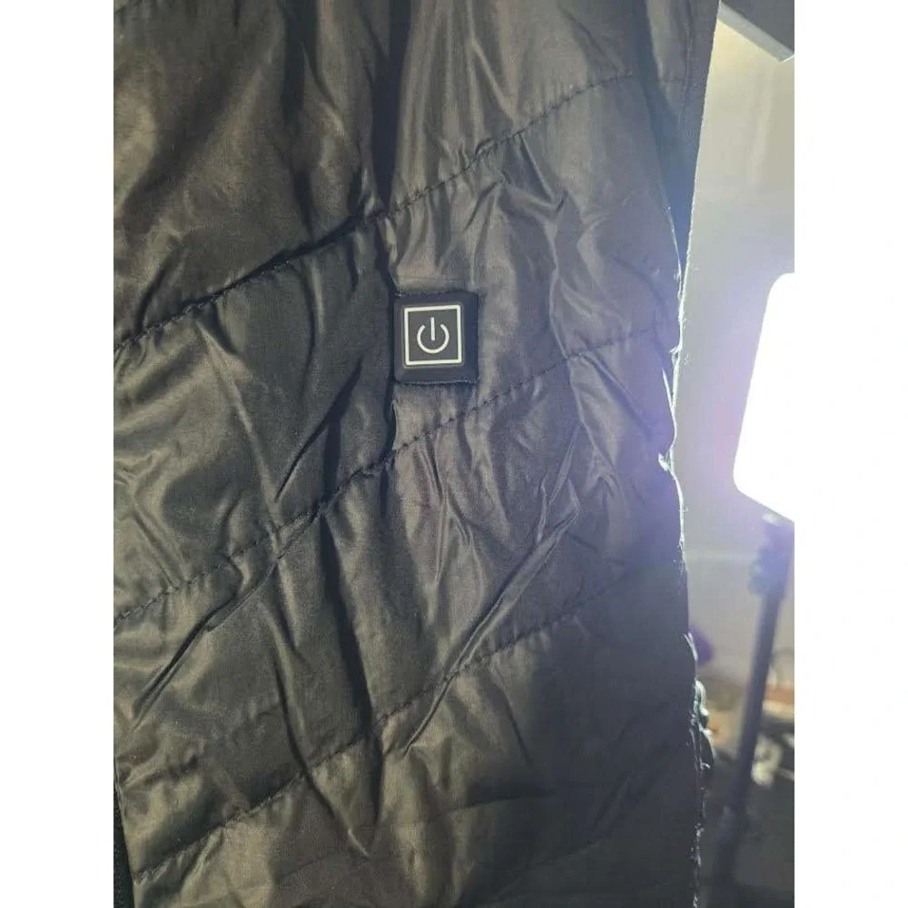 Unbranded Men Heated Puffer Vest Black Electric USB Thermal Quilted‎ Vest 2XL